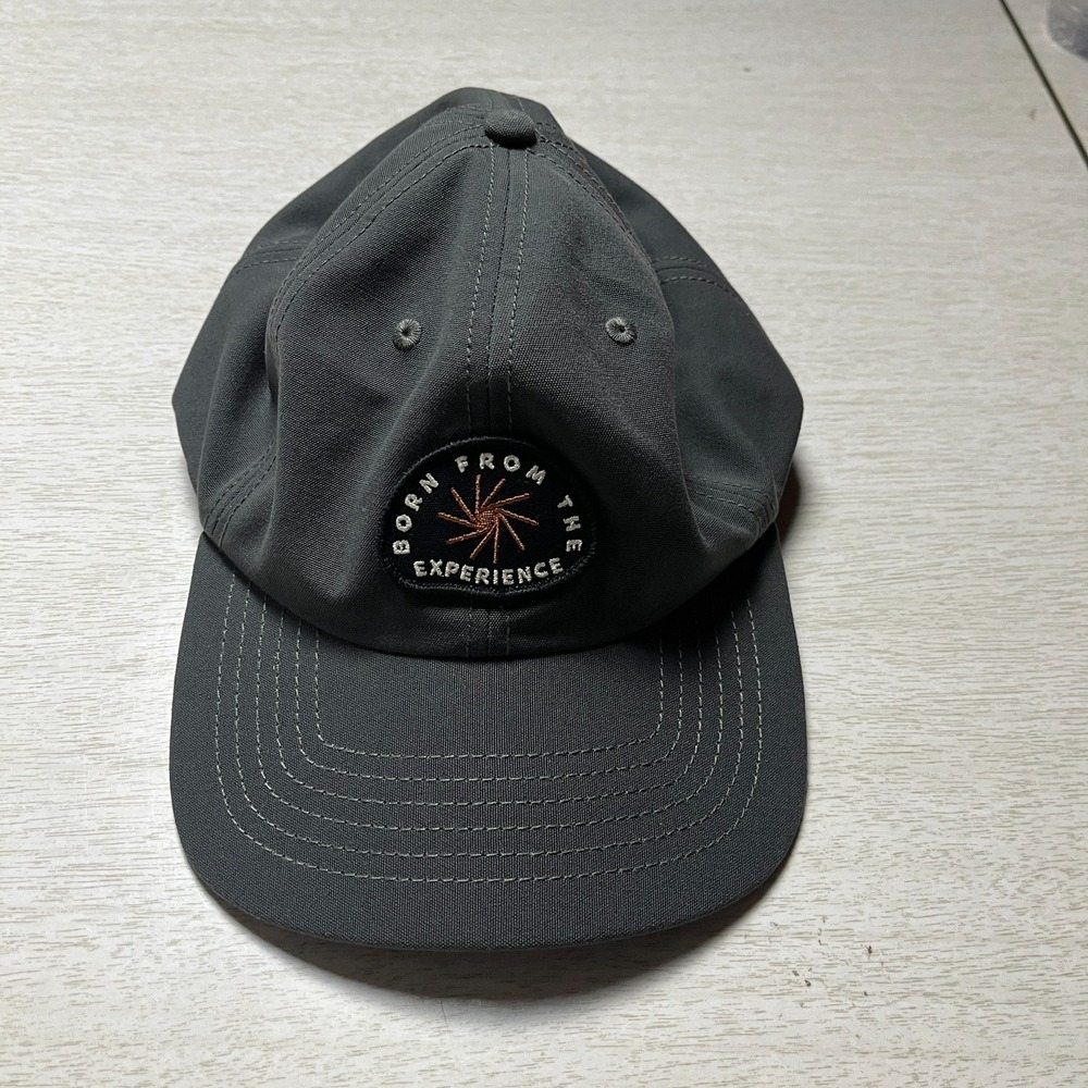prAna Gazin Patch Hat Charcoal Grey Born From The Experience Snapback